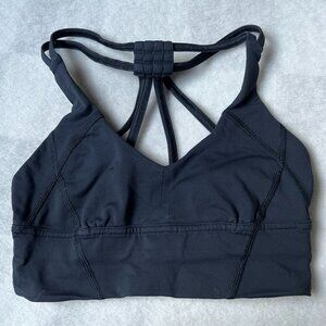 Lululemon Black Strappy Back Sports Bra – Size XS